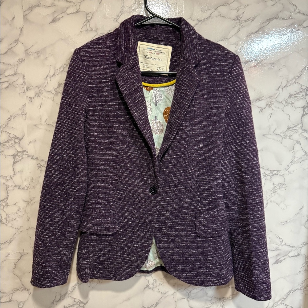 NEW Cartonnier Anthropologie Blazer Jacket Purple XS - Picture 2 of 7